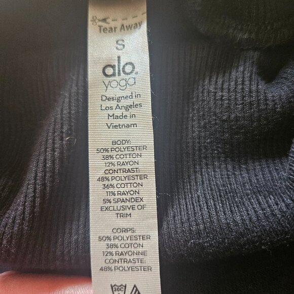 Alo Yoga Clarity Sweatshirt Women's Small Black Pullover Turtleneck Athleisure - Picture 5 of 13